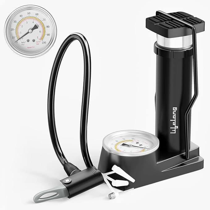 Portable tyre inflator or mini cycle pump