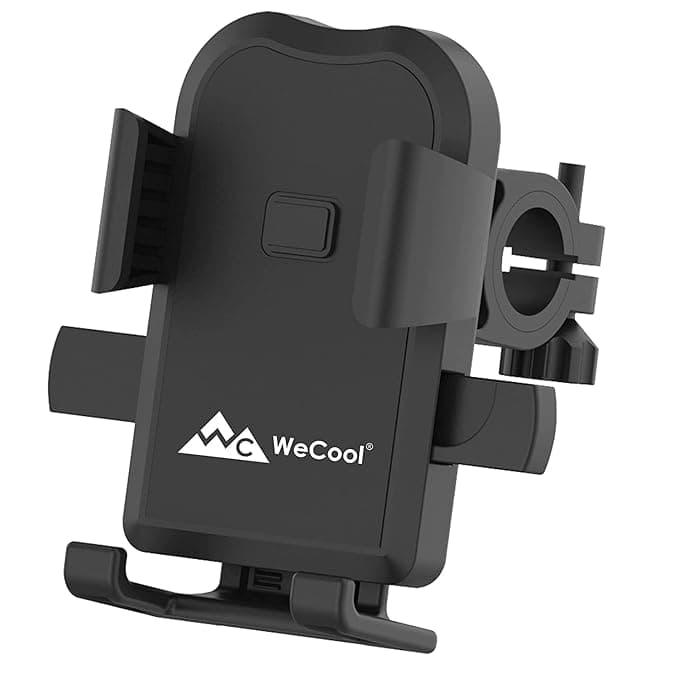 Phone holder for car dashboard or bike handlebar